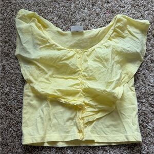 Zara Light Yellow Girls Top